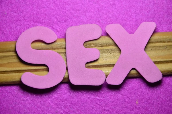 La parola sesso su un astratto — Foto Stock