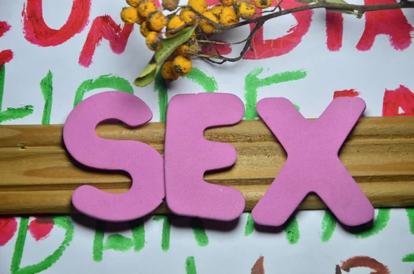 The word sex on a  abstract — Stock Photo, Image