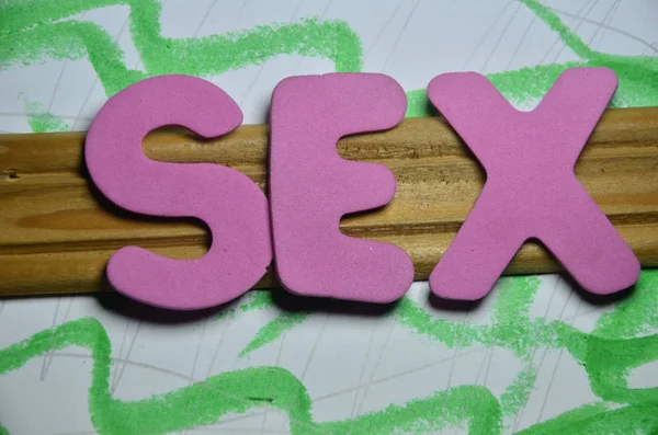 The word sex on a  abstract — Stock Photo, Image