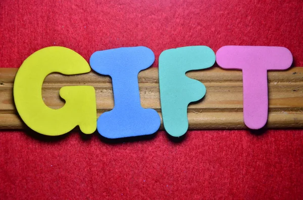 The word gift on a  abstract — Stock Photo, Image