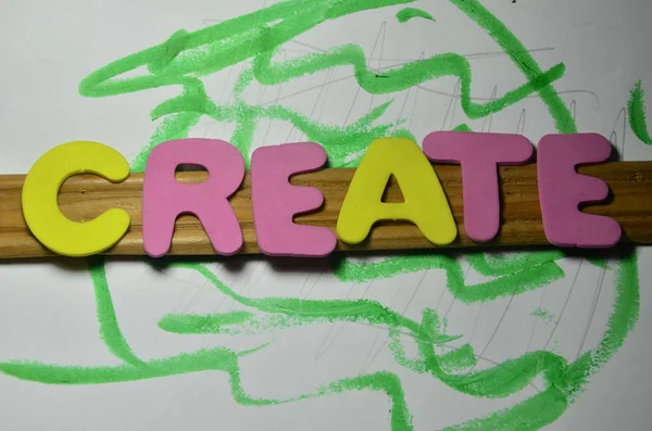 The word create on a  abstract — Stock Photo, Image