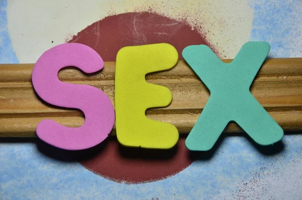 Слово секс на абстрактному — стокове фото