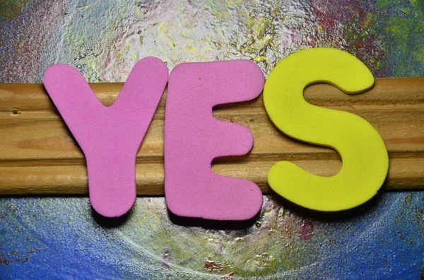 The word yes on a abstract — Stock Photo, Image