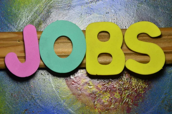 The word jobs on a  abstract — Stock Photo, Image