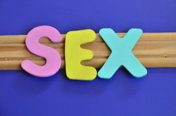 Word Sex Abstract Colored Background — Stock Photo, Image