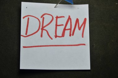 renkli bir arka plan üzerinde kelime rüya