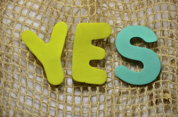 Word Yes Abstract Colored Background — Stock Photo, Image