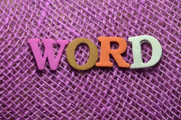 Renkli Bir Arka Plan Üzerinde Kelime Kelime — Stok fotoğraf