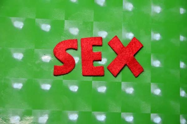 Word Sex Abstract Colored Background — Stock Photo, Image