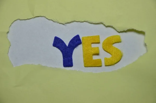 Word Yes Abstract Colored Background — Stock Photo, Image