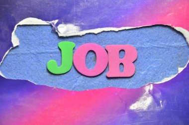 renkli bir arka plan üzerinde kelime iş