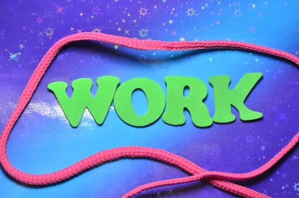 renkli bir arka plan üzerinde iş sözcük