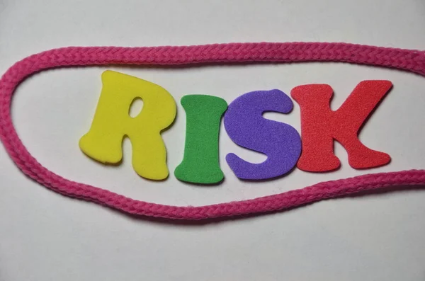 Ordet Risk Abstrakt Färgad Bakgrund — Stockfoto