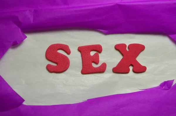 Word Sex Abstract Colored Background — Stock Photo, Image