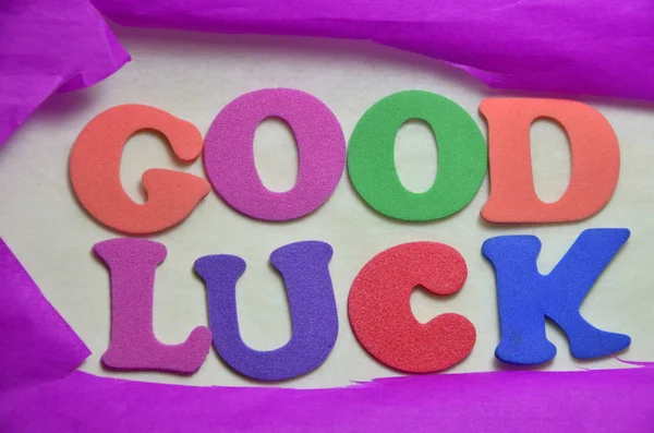 Word Good Luck Abstract Colored Background — Stock Photo, Image