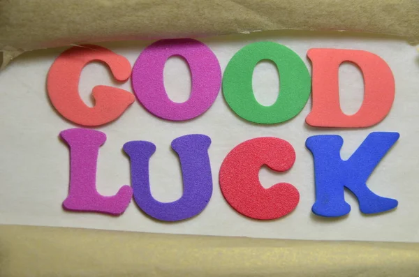 Word Good Luck Abstract Colored Background — Stock Photo, Image