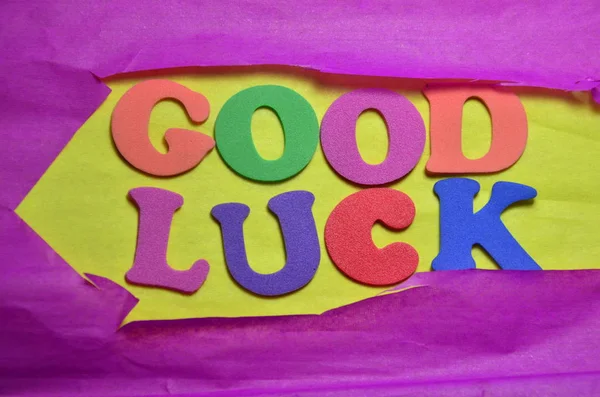 Word Good Luck Abstract Colored Background — Stock Photo, Image