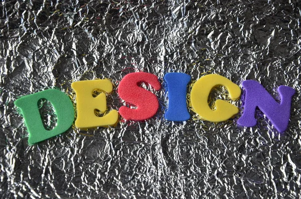 Ordet Design Abstrakt Färgad Bakgrund — Stockfoto