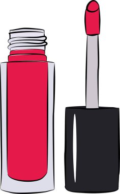 Açık kırmızı dudak parlatıcısı