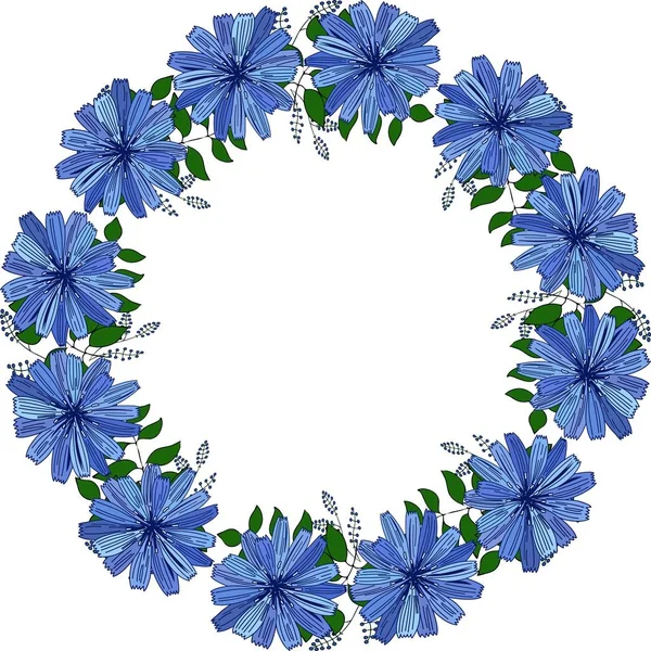 Mavi renkli hindiba çiçek çelenk