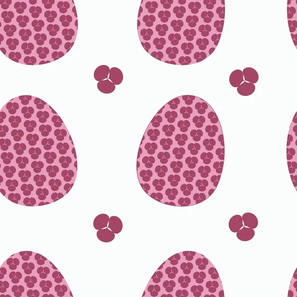 Paskalya pembe çiçekli yumurta seamless modeli