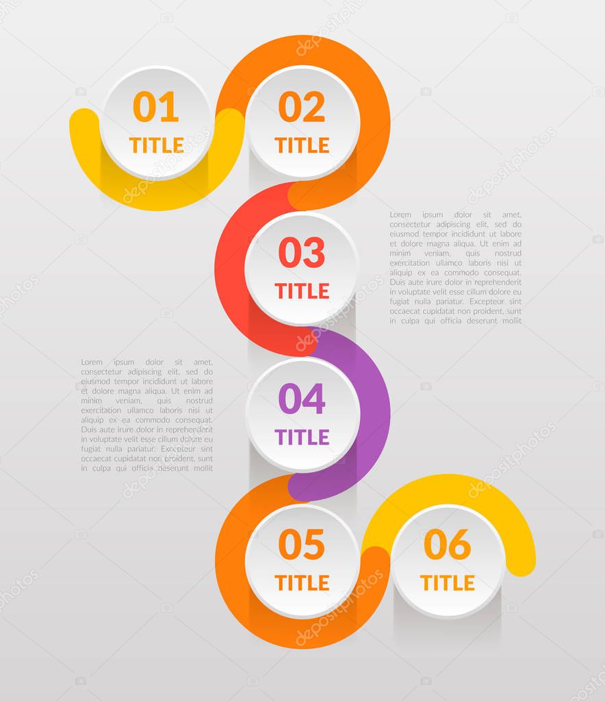 Horizontal-Vertical Steps infographics - can illustrate a strategy, timeline, workflow or team work, vector flat color