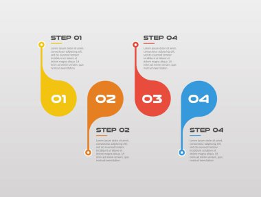 Yatay adımlar zaman çizelgesi infographics daire - göstermek bir strateji, iş akışı veya takım çalışması, vektör düz renk