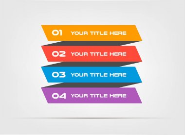 Şerit Infographic kavramı. 5 seçenekleri, parçalar, aşamaları, düğmeleri vektör şablonu. Kullanılabilir web, diyagram, grafik, tanıtım, grafik, rapor, adım adım infographics için. Arka plan.