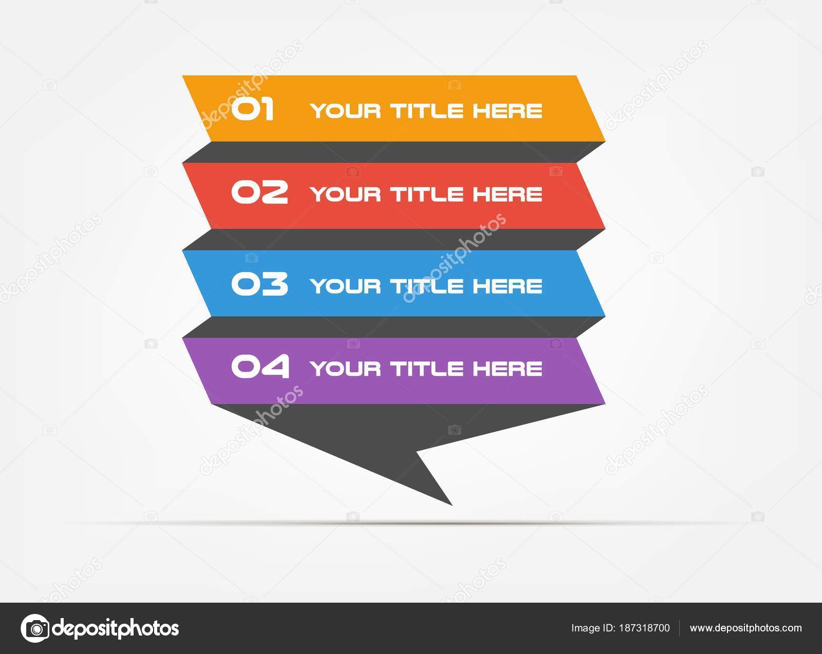 bands infographic concept vector template with 4 options parts web diagram template