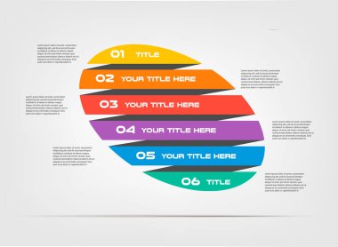 Bantları oval Infographic kavramı. 4 seçenekleri, parçalar, aşamaları, düğmeleri vektör şablonu. Kullanılabilir web, diyagram, grafik, tanıtım, grafik, adım adım infographics için. Arka plan