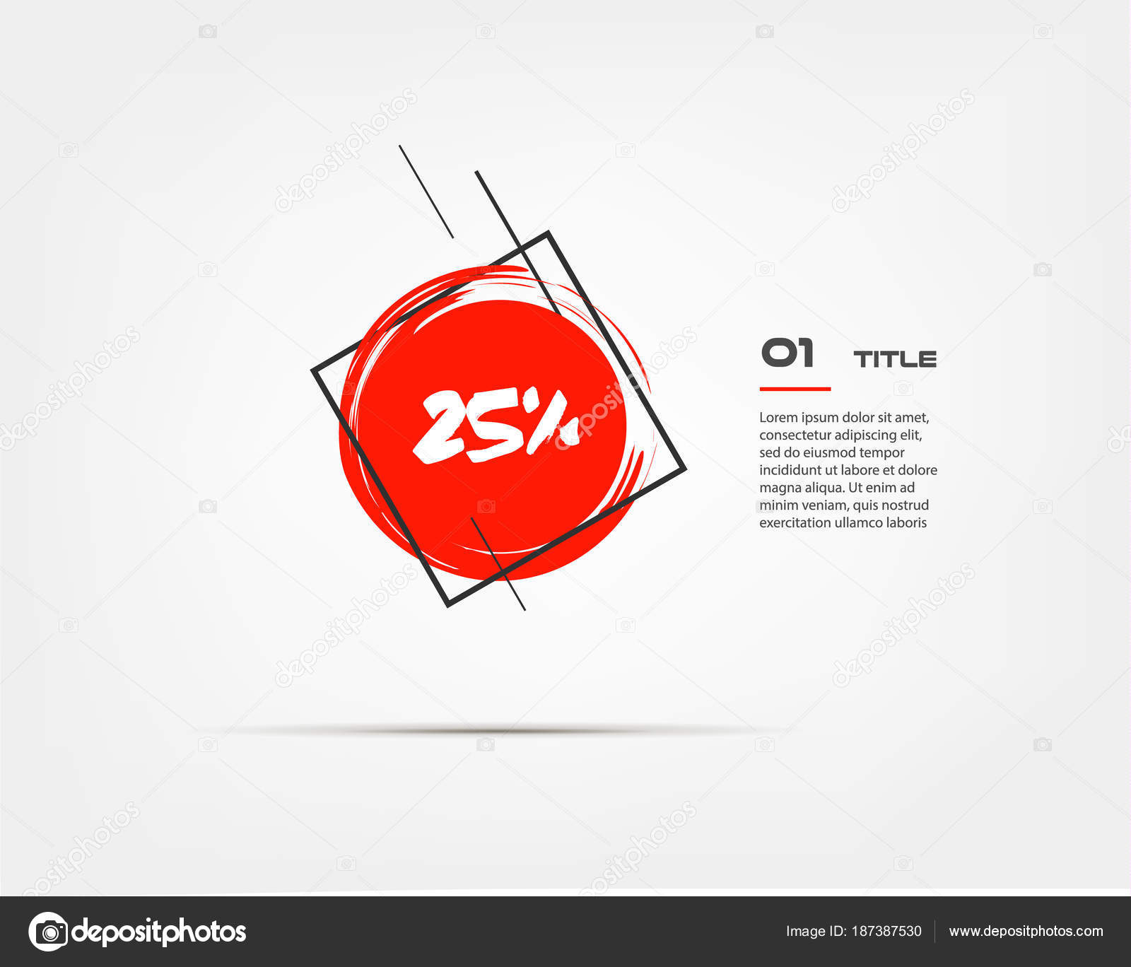 watercolor circle brush red infographics some of chart graph parts processes vector business template for presentation