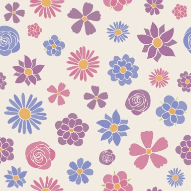 Sevimli çiçek arka - duvar kağıdı. Vektör.