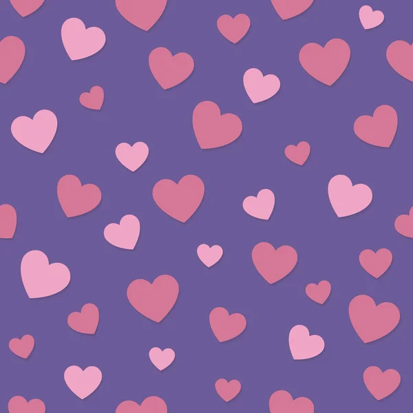 Naadloze Patroon Met Papier Knippen Hearts Inpakpapier Voor Valentijnsdag Vrouwen — Stockvector