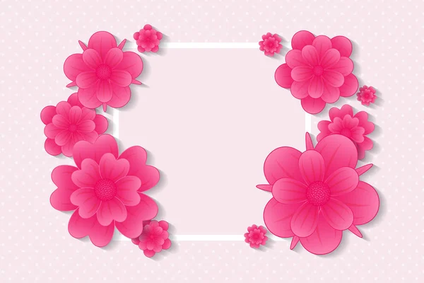 Hermoso Fondo Con Flores Copyspace Vector — Vector de stock