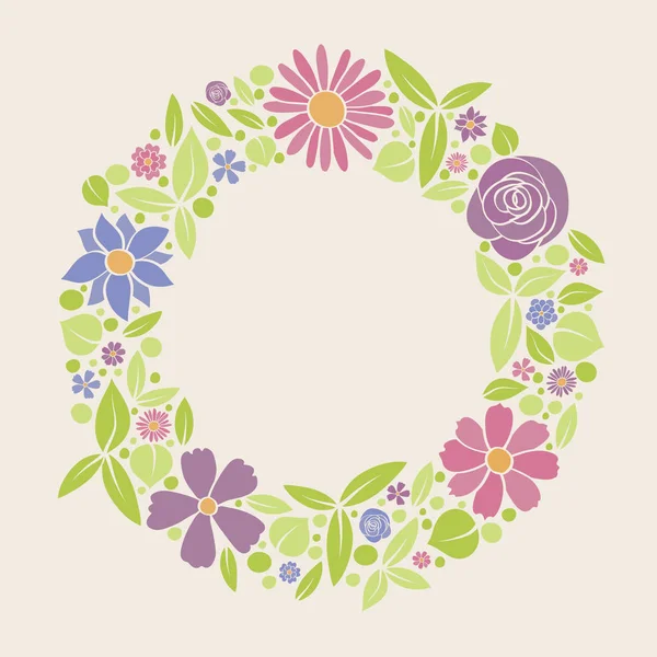 Fond Floral Vintage Avec Des Fleurs Dessinées Main Printemps Mariage — Image vectorielle