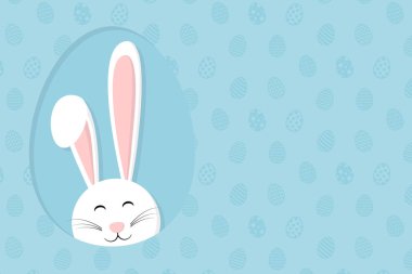 Paskalya tavşanı - yumurta ve boşaltmak arka plan. Şablon bir afiş /. Vektör.