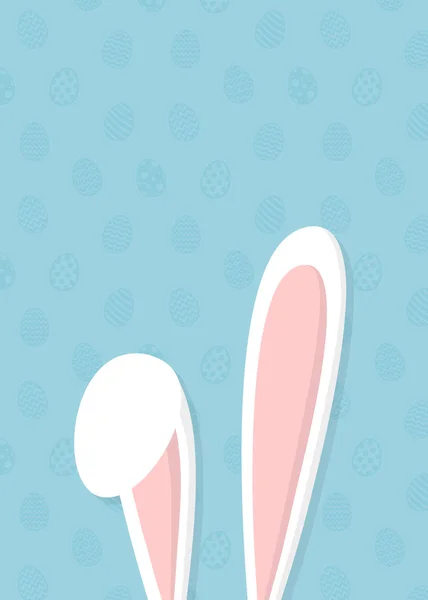 Easter Bunny Uszy Tle Jaj Wielkanoc Tła Lato Wektor — Wektor stockowy