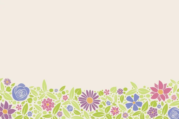 Fondo Con Flores Copyspace Diseño Cartel Primavera Vector — Archivo Imágenes Vectoriales