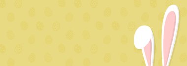 Paskalya tavşanı - yumurta ve boşaltmak arka plan. Şablon bir afiş /. Vektör.