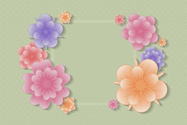 Farbenfroher Floraler Hintergrund Vorlage Für Eine Karte Für Frauentag Und — Stockvektor
