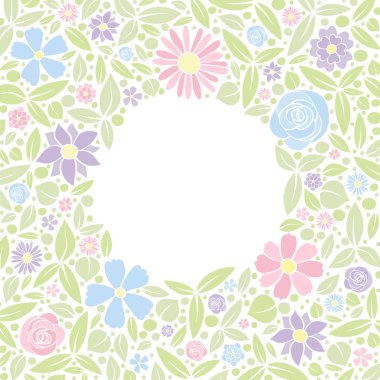 Çiçek - bahar arka plan ile kart kavramı. Vektör.