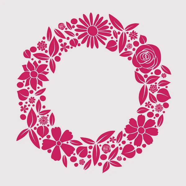 Fond Floral Élégant Disposition Une Carte Postale Avec Des Fleurs — Image vectorielle