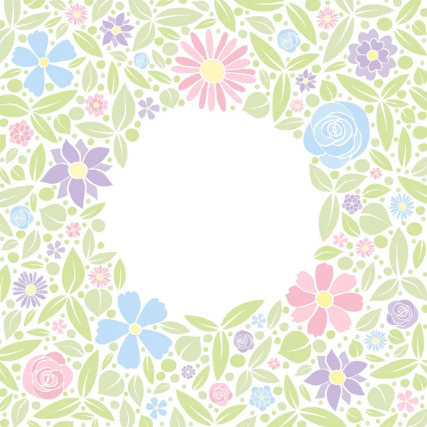 Concepto Tarjeta Con Flores Fondo Primaveral Vector — Vector de stock