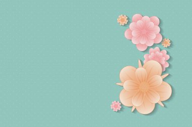 Çiçekli - arka plan düzen ile boşaltmak anneler günü, kadınlar günü için. Vektör.