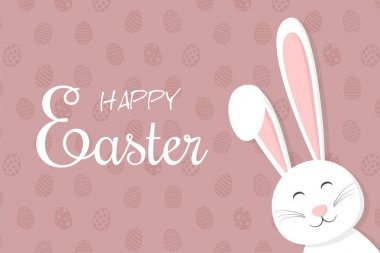 Paskalya tavşanı ile bir poster tasarımı. Vektör.