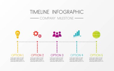 Seçenekleri ile çok renkli infograph kavramı. Vektör.