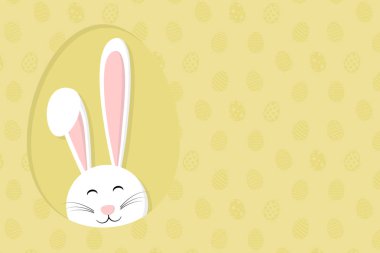 Şirin Paskalya bunny ve boşaltmak artalanla. Vektör.