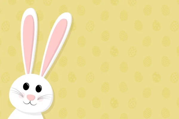 Розкладка Листівки Великоднє Свято Щасливим Кроликом Векторні — стоковий вектор