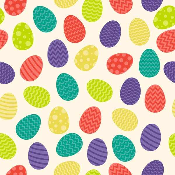 Paskalya renkli yumurta - sorunsuz arka plan ile kağıt ambalaj tasarımı. Vektör.