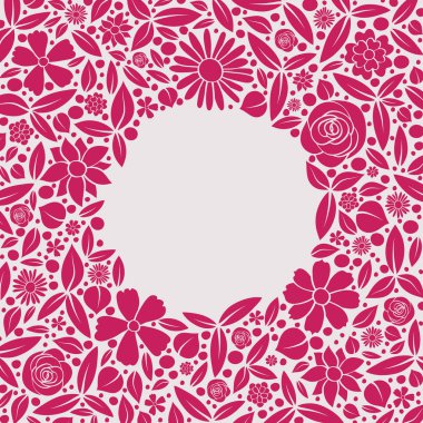 Çiçek poster boşaltmak - tasarım elle çizilmiş çiçekli bir arka plan ile. Anneler günü, kadının günü ve Sevgililer günü. Vektör.